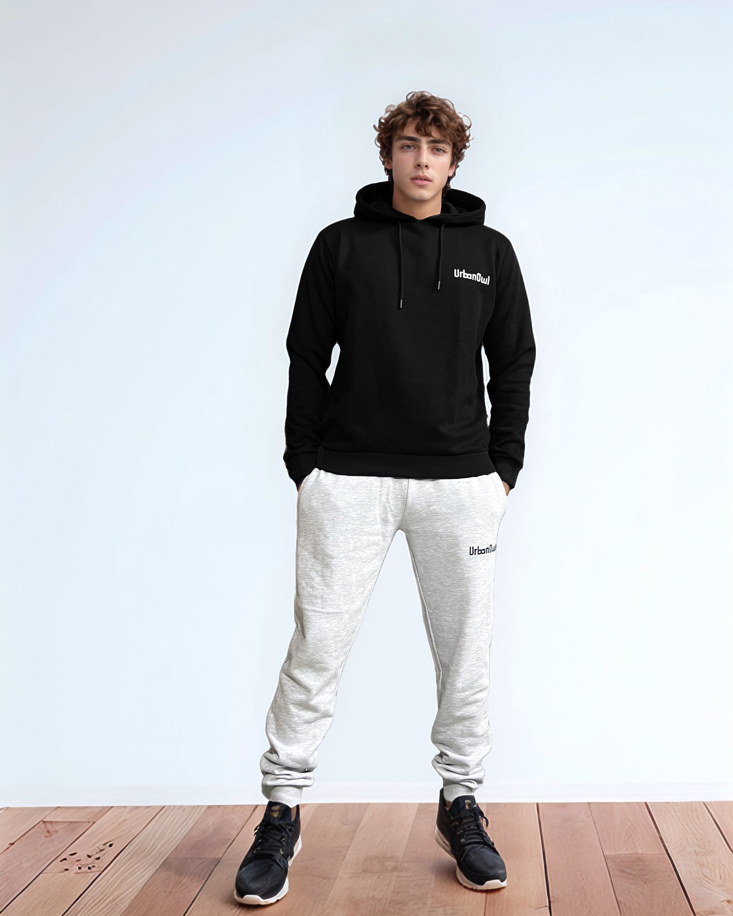 Black Pullover Hoodie for Men