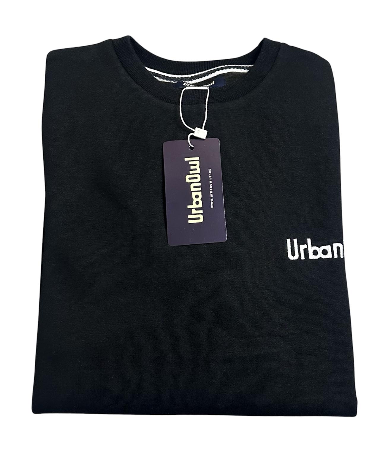 Men's Black Crewneck Sweatshirt.