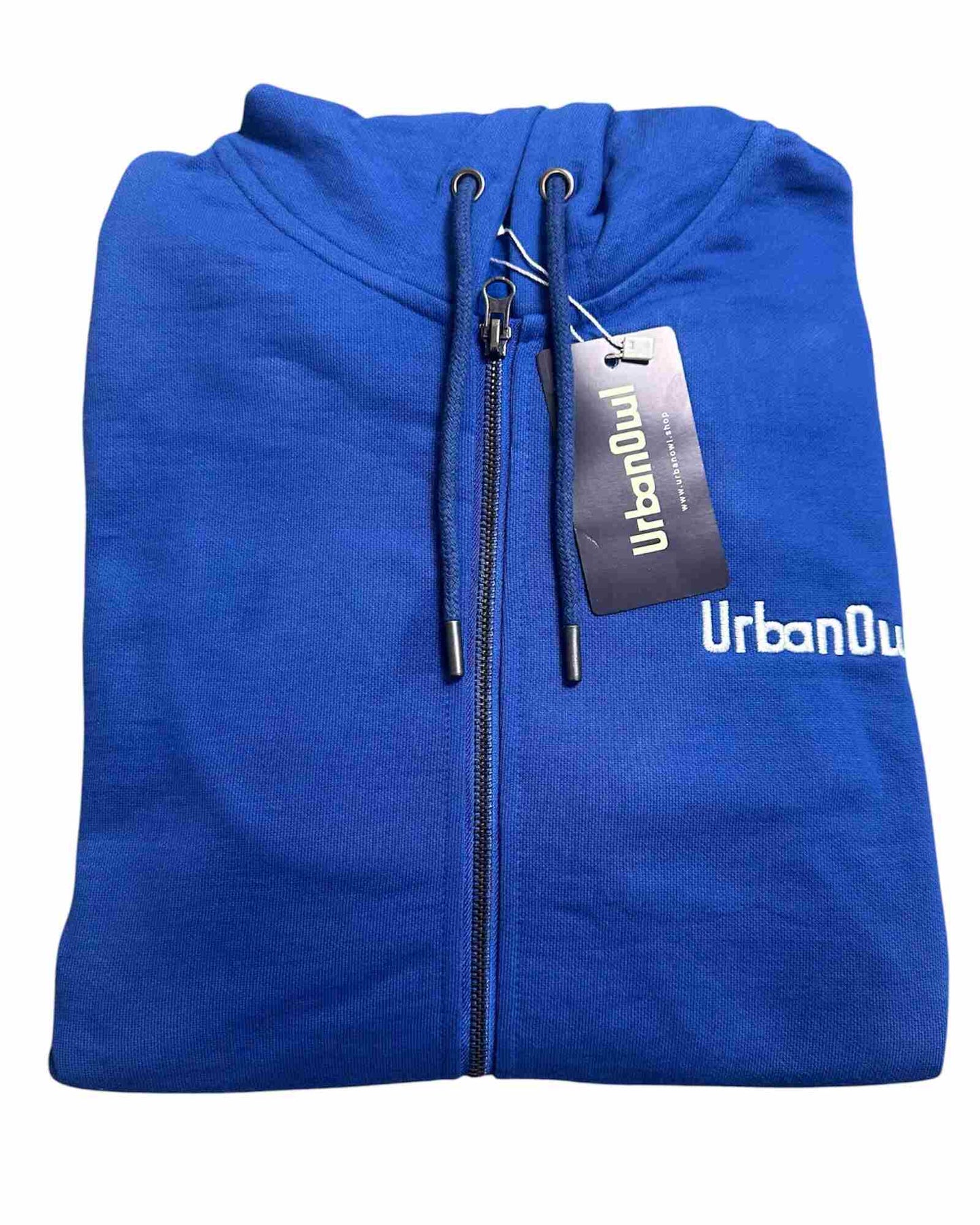 Royal Blue Full Zipper Pullover Hoodie for Men.